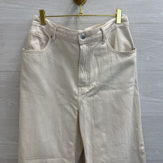 Everlane Cream The Summer Wide Leg Jeans 30