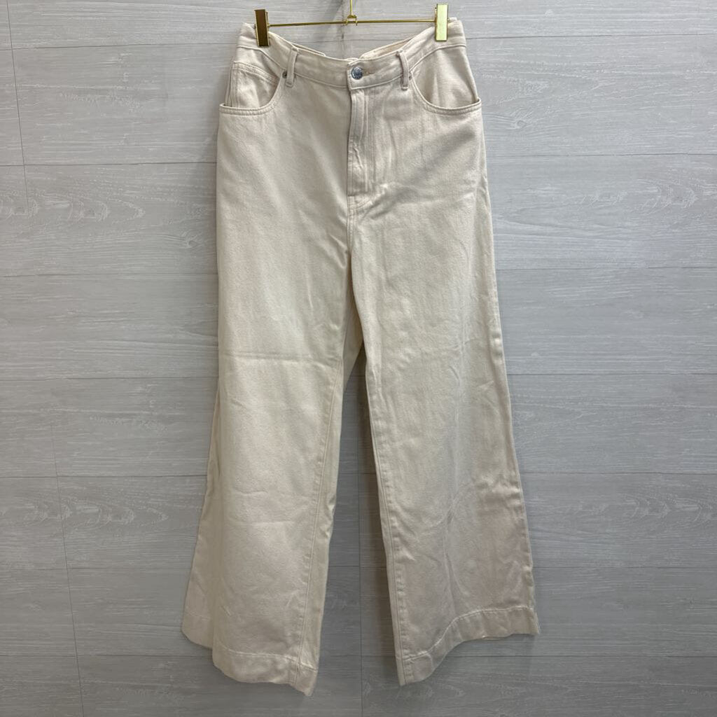 Everlane Cream The Summer Wide Leg Jeans 30