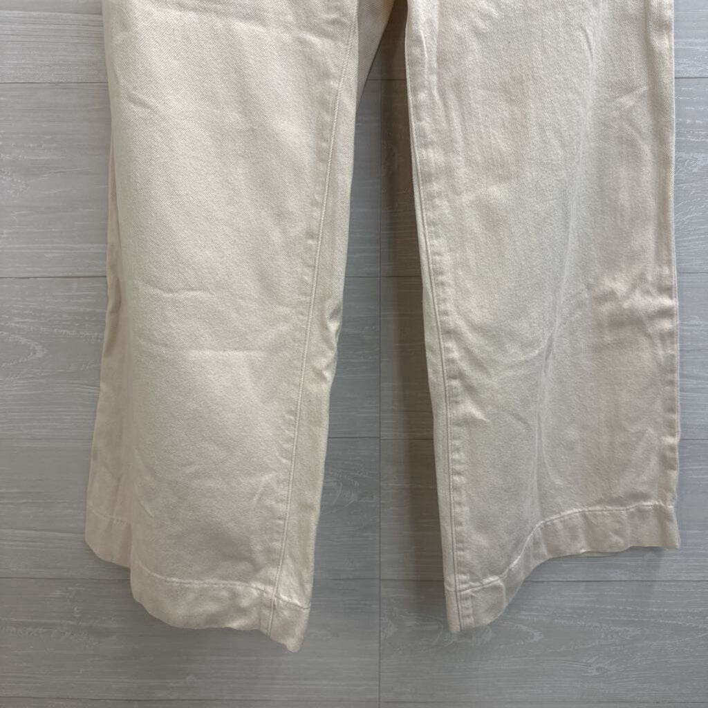 Everlane Cream The Summer Wide Leg Jeans 30