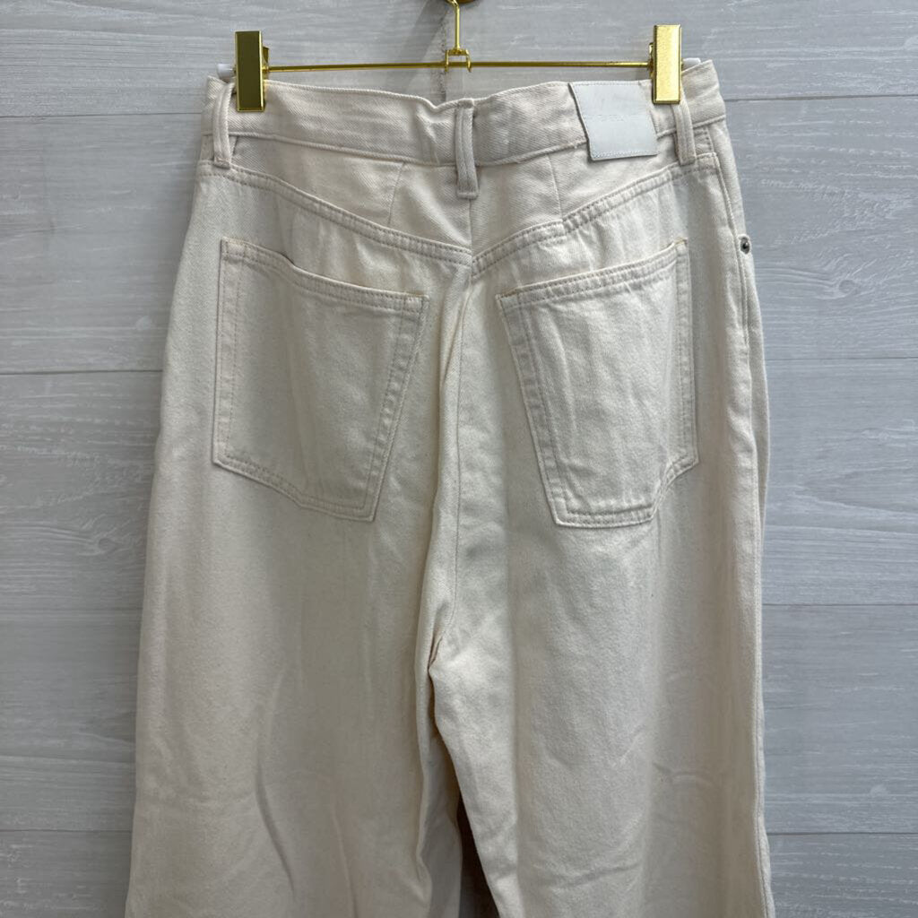 Everlane Cream The Summer Wide Leg Jeans 30