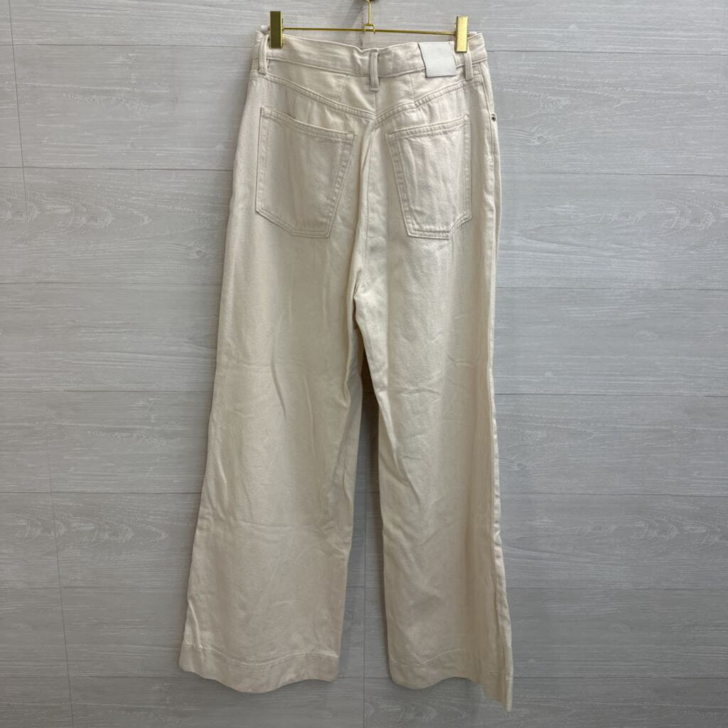 Everlane Cream The Summer Wide Leg Jeans 30