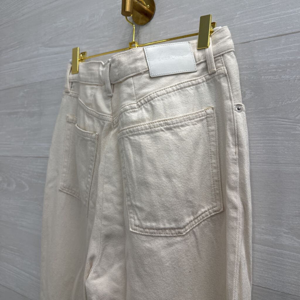 Everlane Cream The Summer Wide Leg Jeans 30