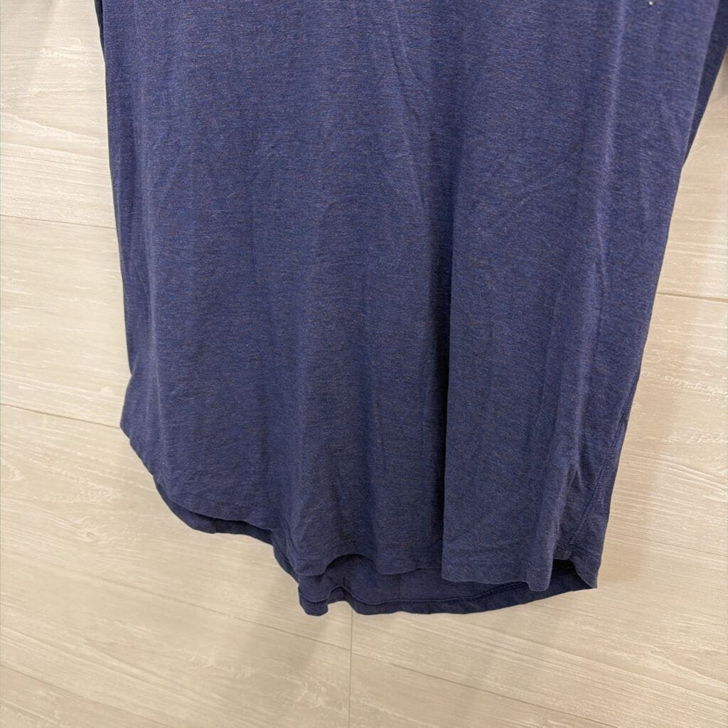 Lululemon Blue Short Sleeve V Neck Athletic Top Medium