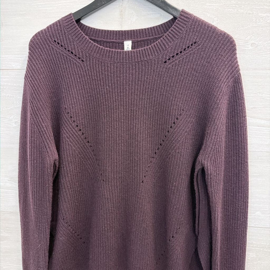 Lululemon Purple Knit Seva Crewneck Sweater 12