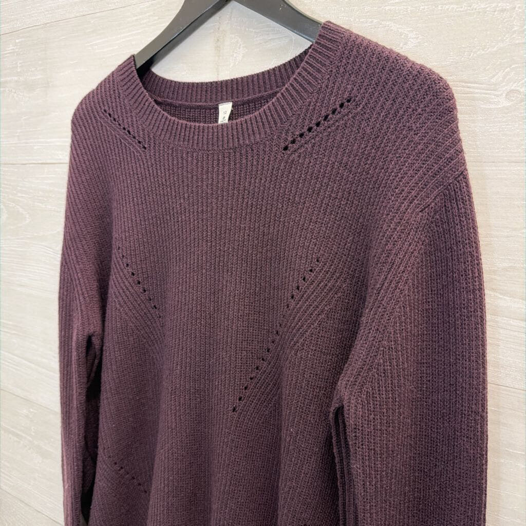 Lululemon Purple Knit Seva Crewneck Sweater 12