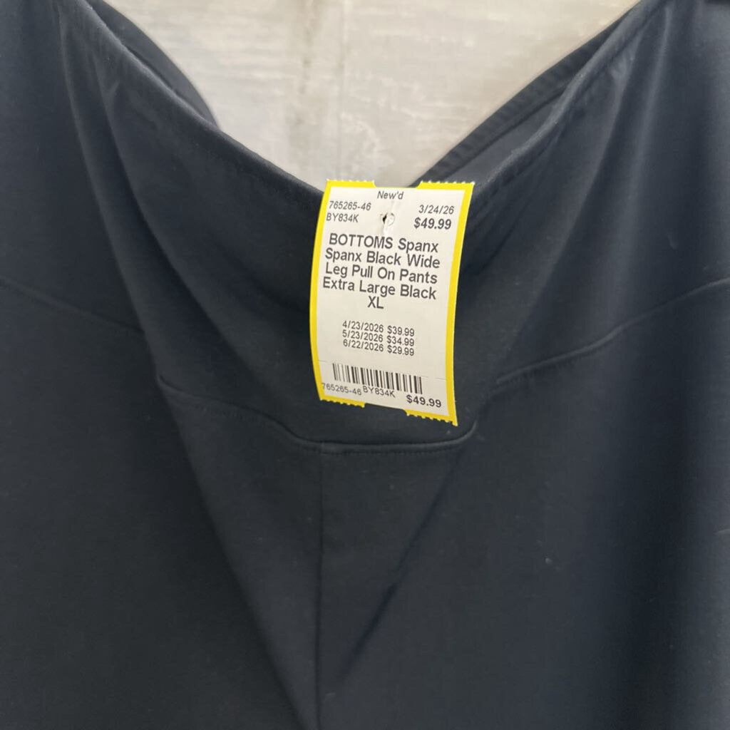 Spanx Black Wide Leg Pull On Pants Extra Large