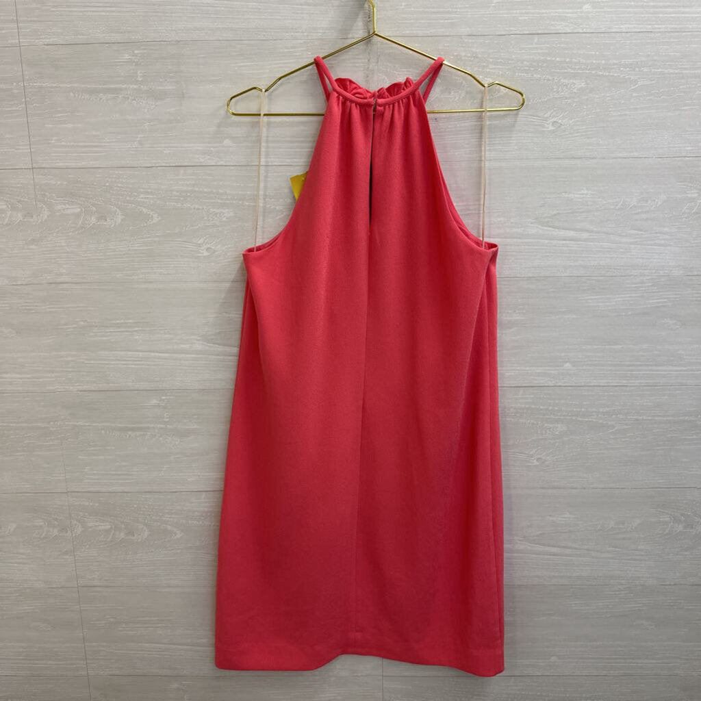 Trina Turk Pink High Neck Bow Detail Dress 8
