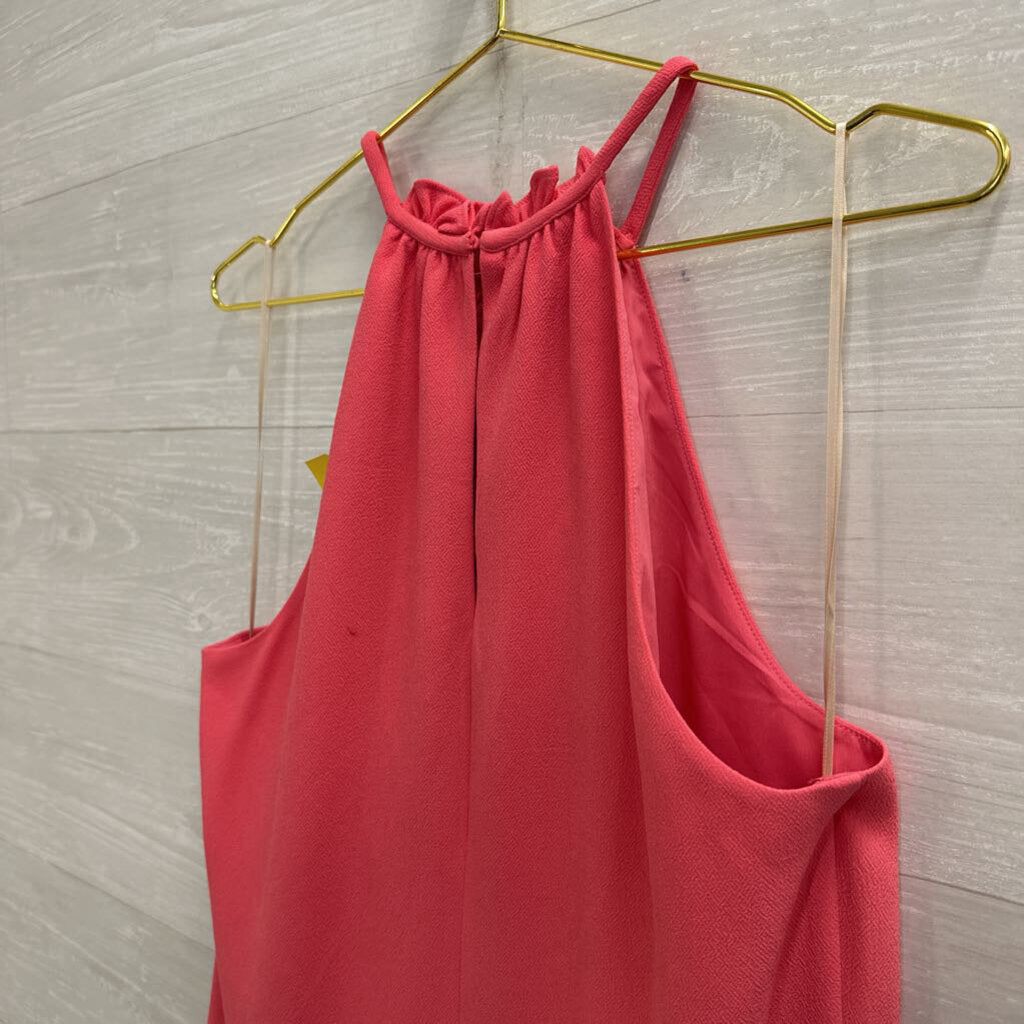 Trina Turk Pink High Neck Bow Detail Dress 8