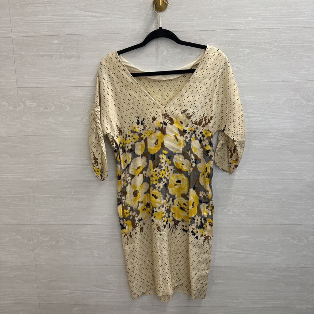Meadow Rue Cream/ Multi Dot/ Floral Print Long Sleeve Dress 2