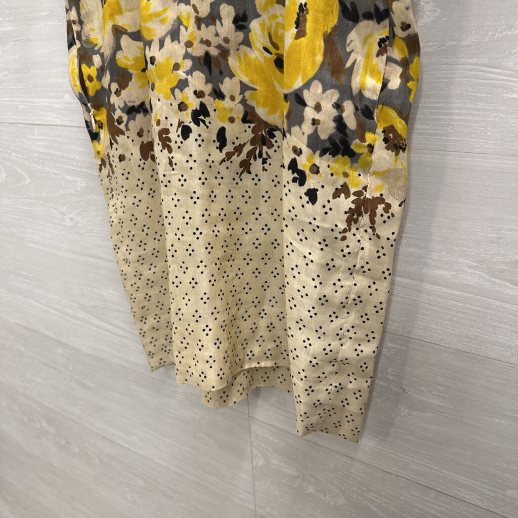 Meadow Rue Cream/ Multi Dot/ Floral Print Long Sleeve Dress 2