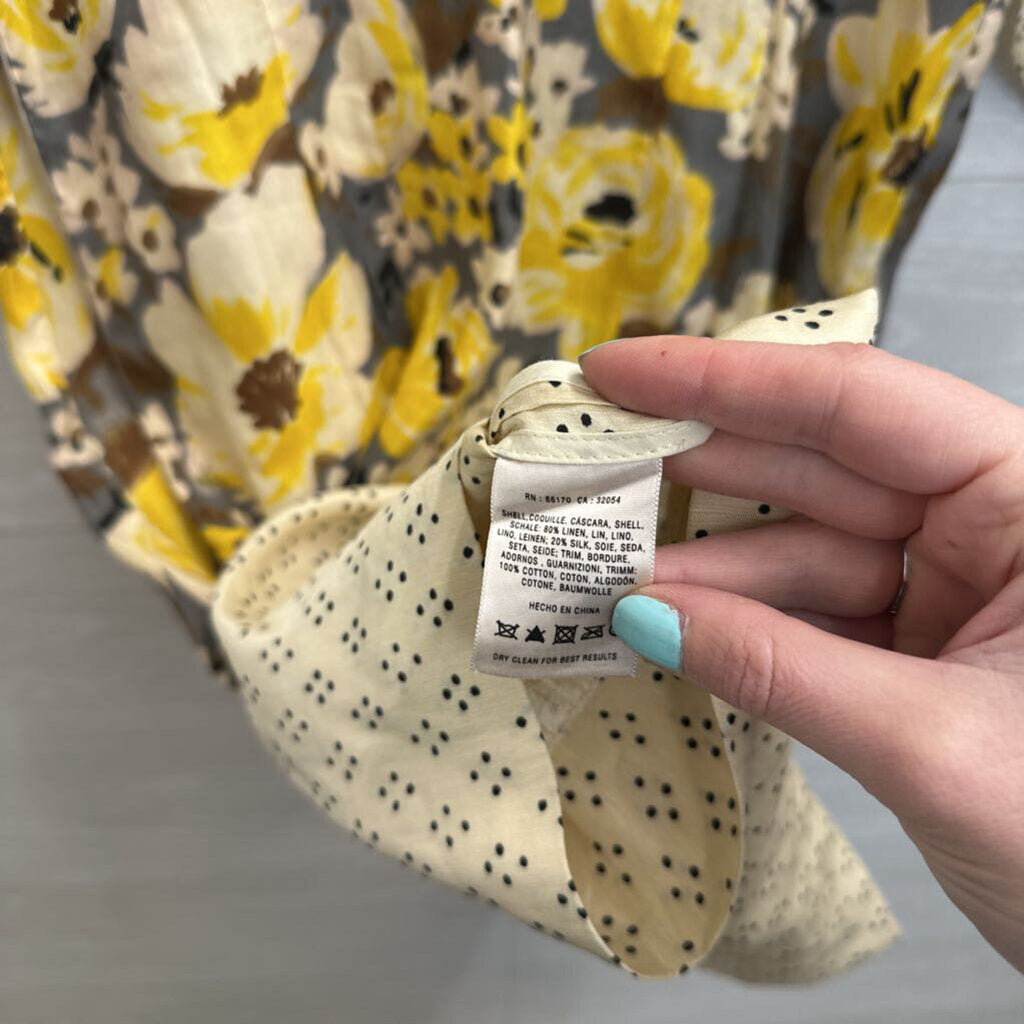 Meadow Rue Cream/ Multi Dot/ Floral Print Long Sleeve Dress 2