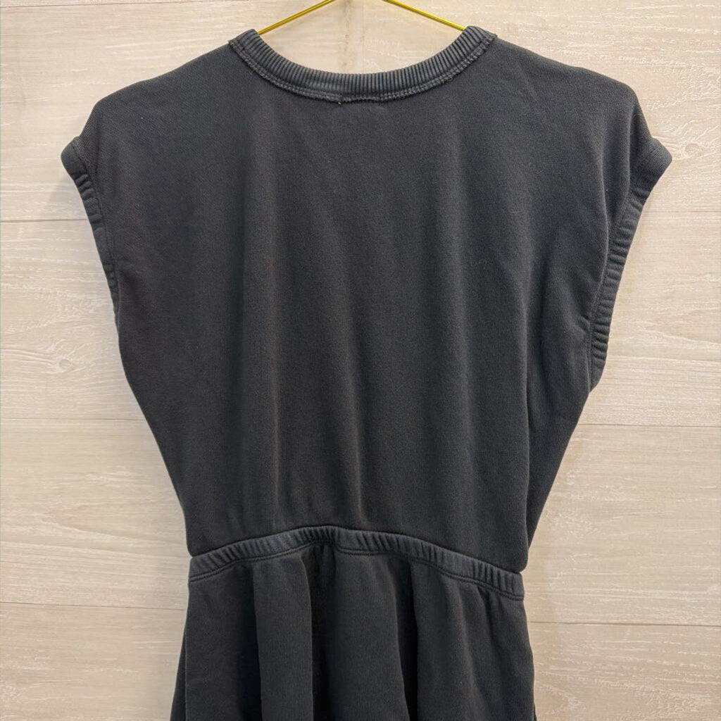 Offline by Aerie Black Short Sleeve Cutout Front Dress Small