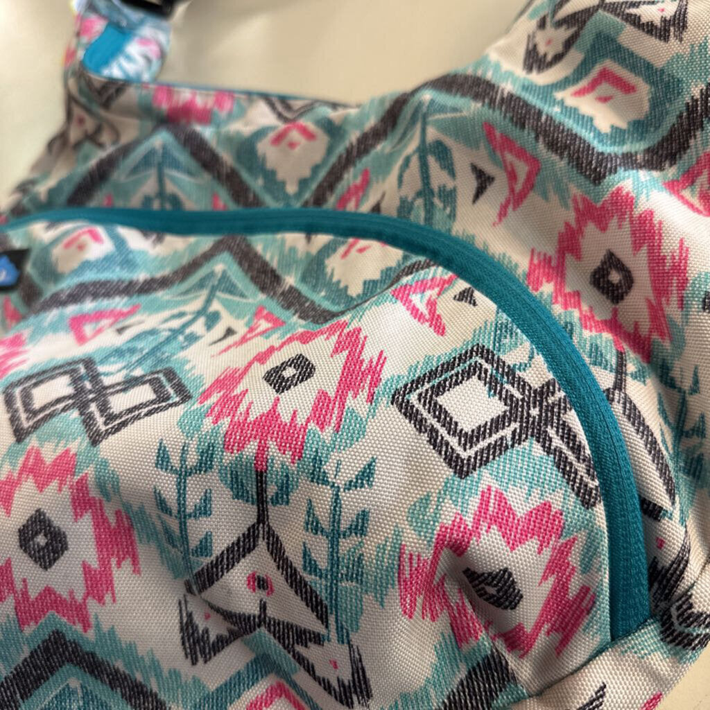Kavu Blue/ Multi Print Satchel Purse