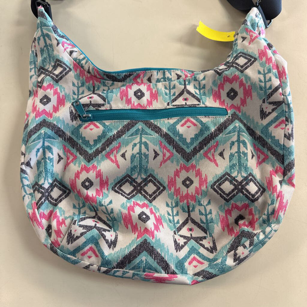 Kavu Blue/ Multi Print Satchel Purse