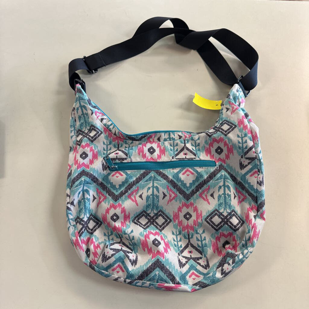 Kavu Blue/ Multi Print Satchel Purse