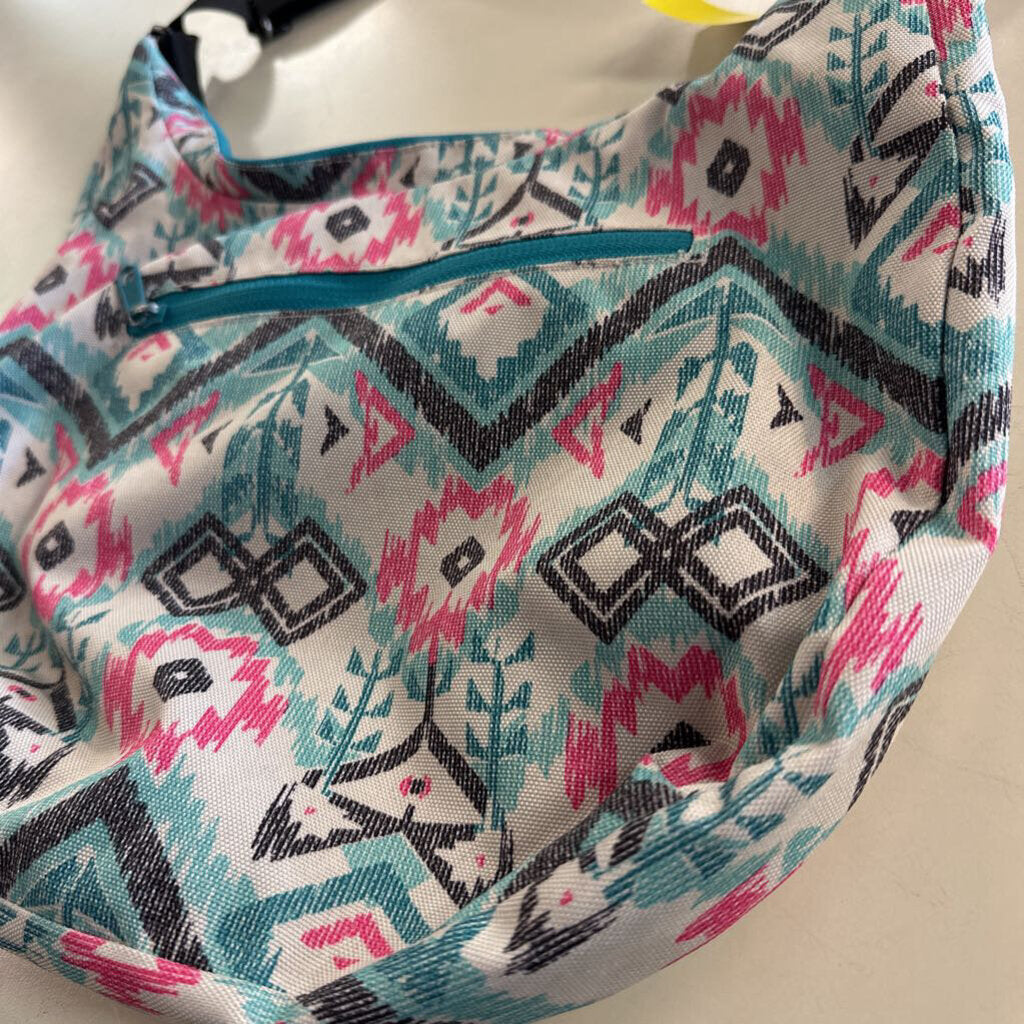 Kavu Blue/ Multi Print Satchel Purse