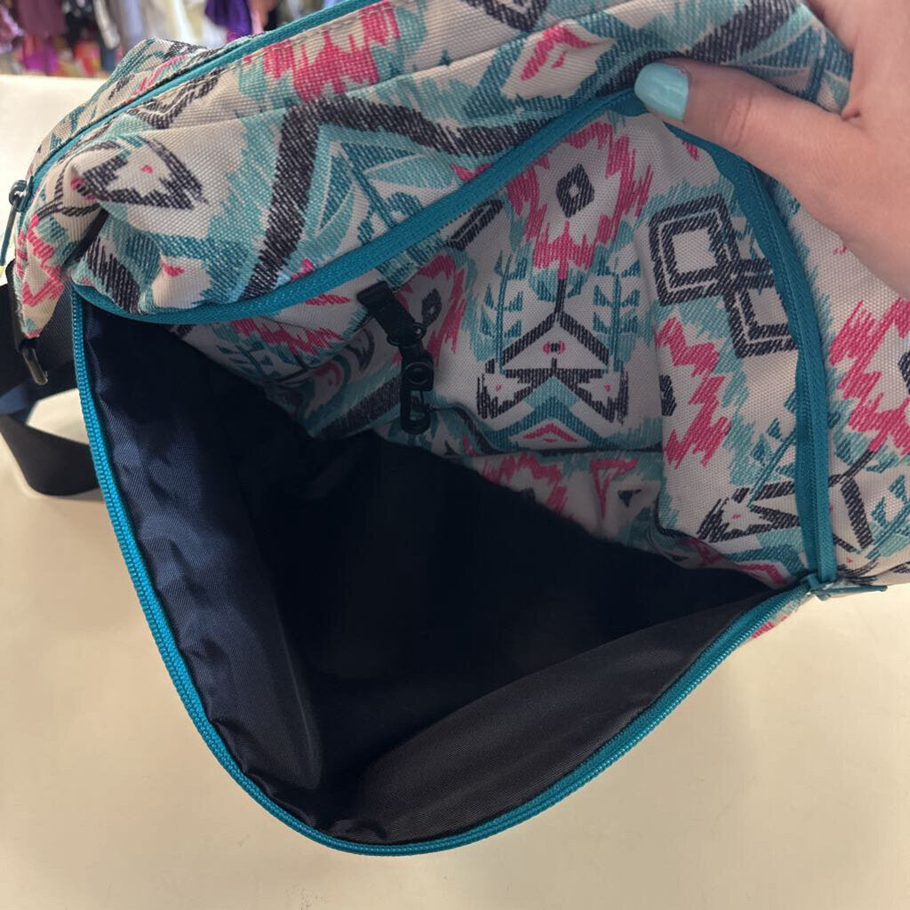 Kavu Blue/ Multi Print Satchel Purse