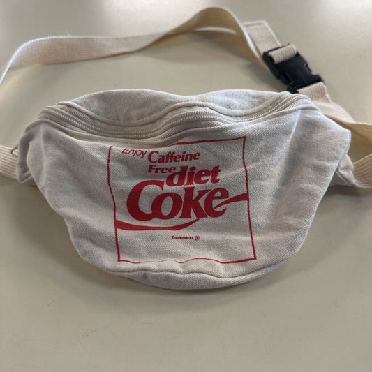 Cream/ Red Diet Coke Canvas Fanny Pack