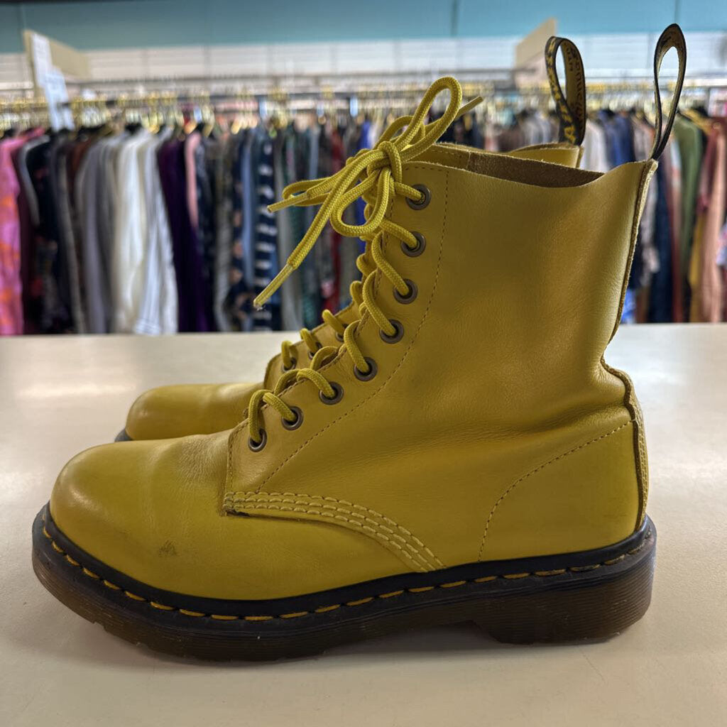 Dr Martens Yellow Leather 1460 Boots 8