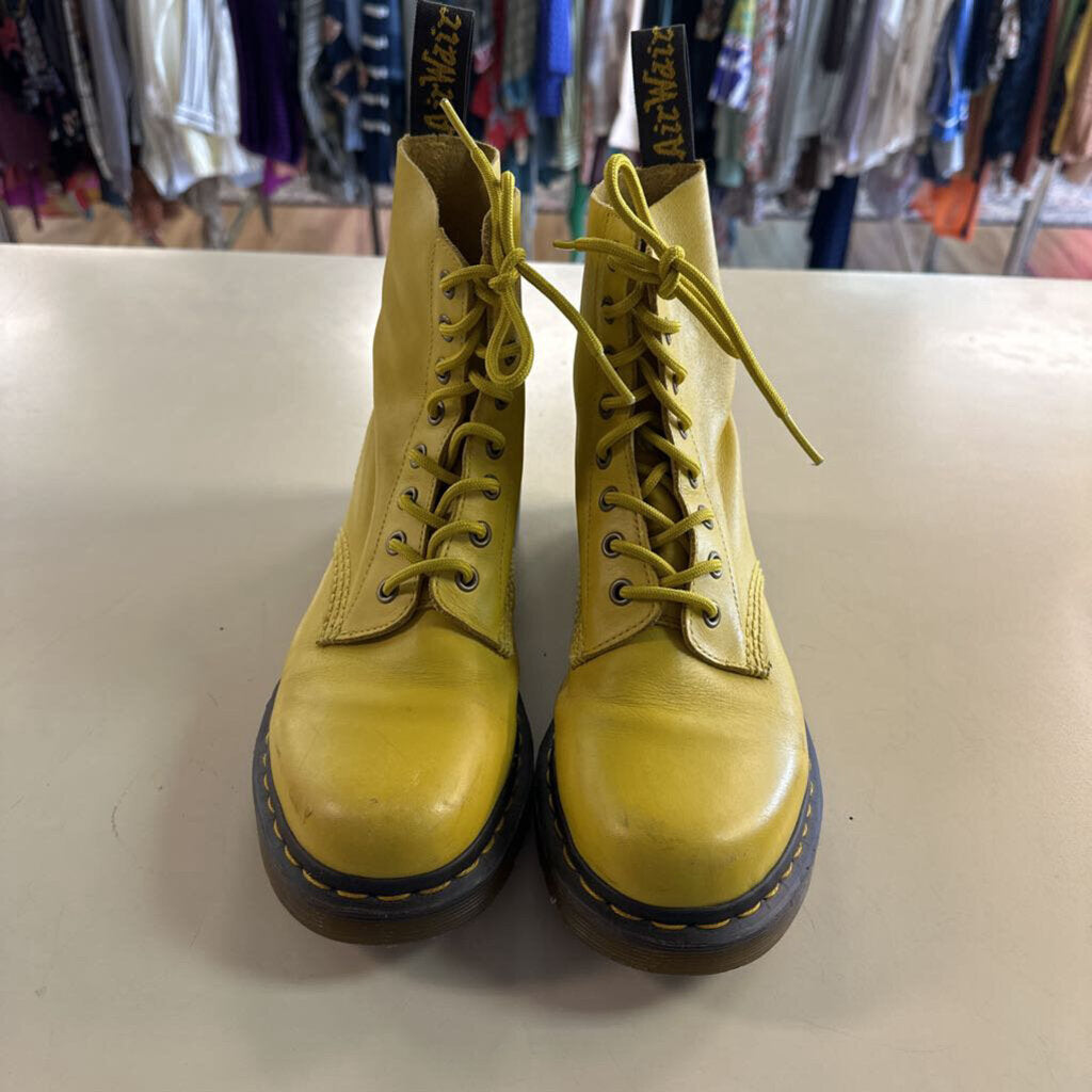 Dr Martens Yellow Leather 1460 Boots 8