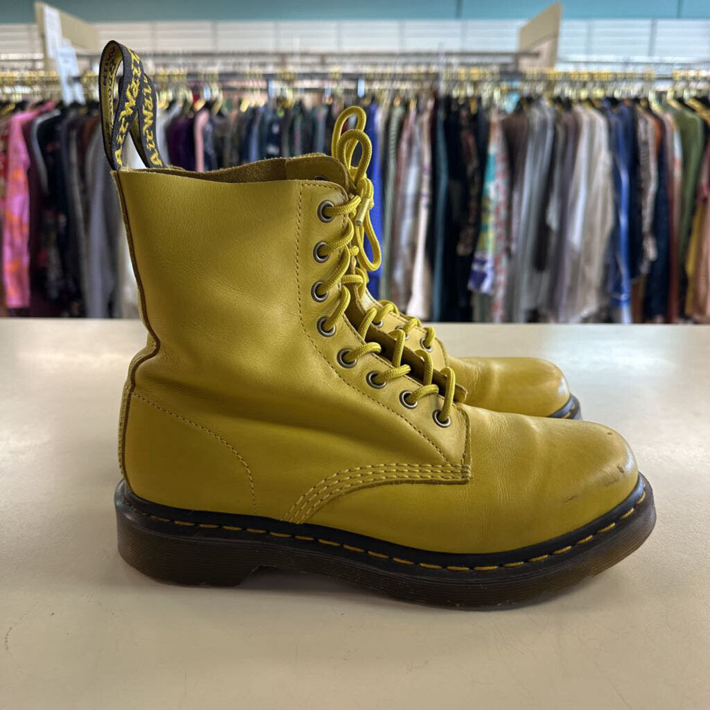 Dr Martens Yellow Leather 1460 Boots 8