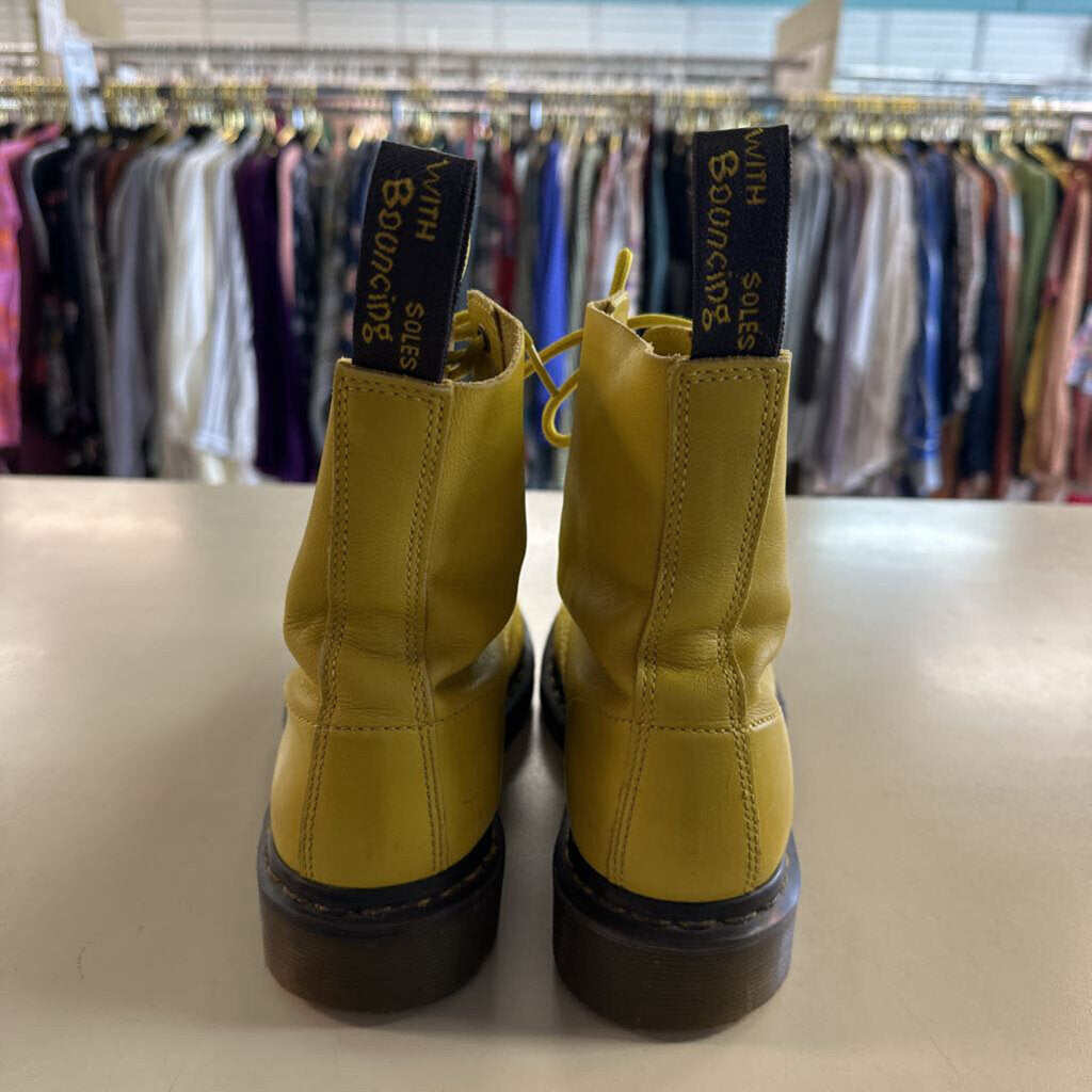 Dr Martens Yellow Leather 1460 Boots 8