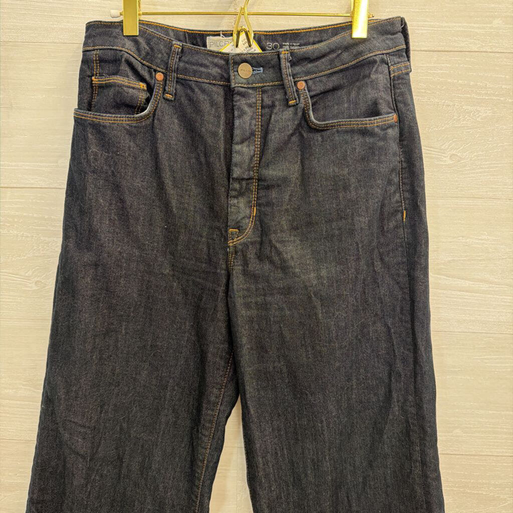 Pilcro Dark Wash Wide Leg Jeans 30
