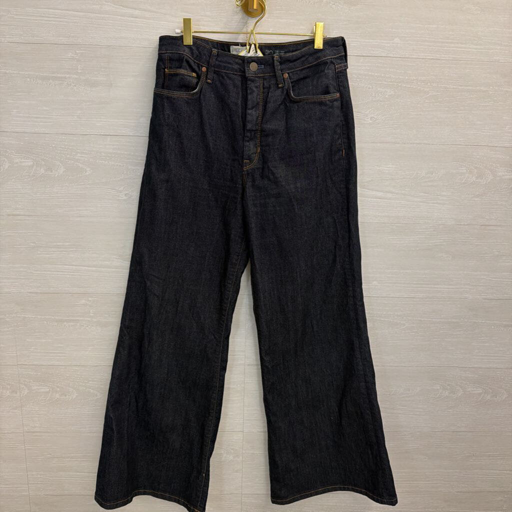Pilcro Dark Wash Wide Leg Jeans 30