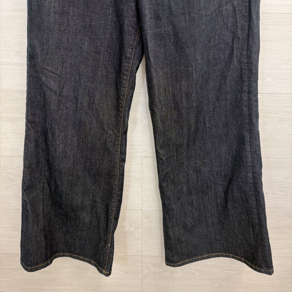 Pilcro Dark Wash Wide Leg Jeans 30