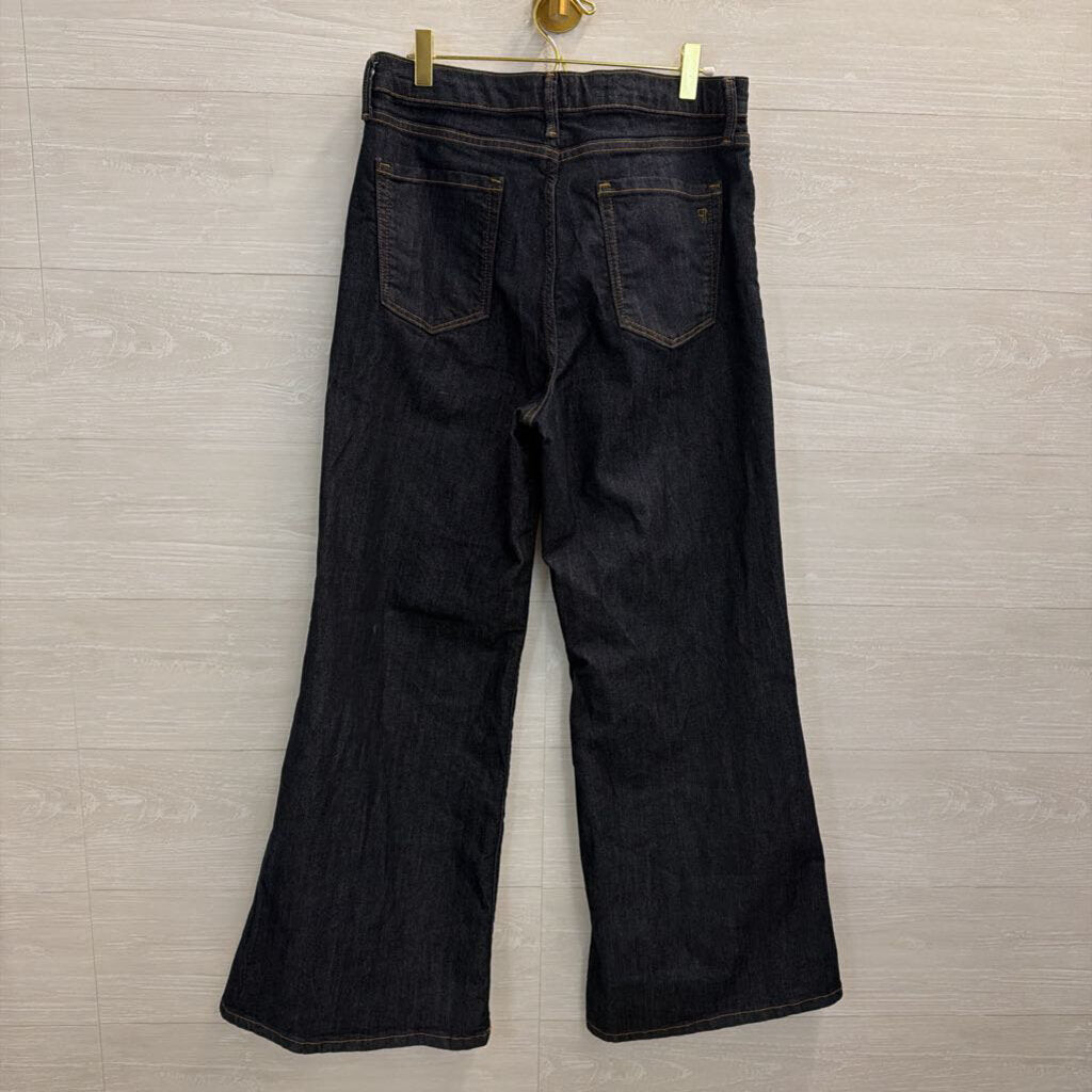 Pilcro Dark Wash Wide Leg Jeans 30
