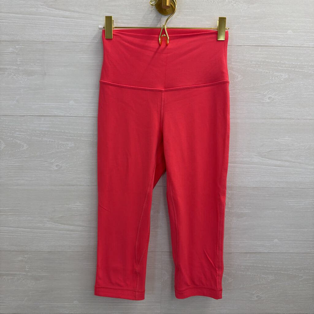 Lululemon Bright Pink Cropped Athletic Leggings 4
