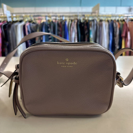 Kate Spade Beige Pebbled Leather Small Crossbody Purse