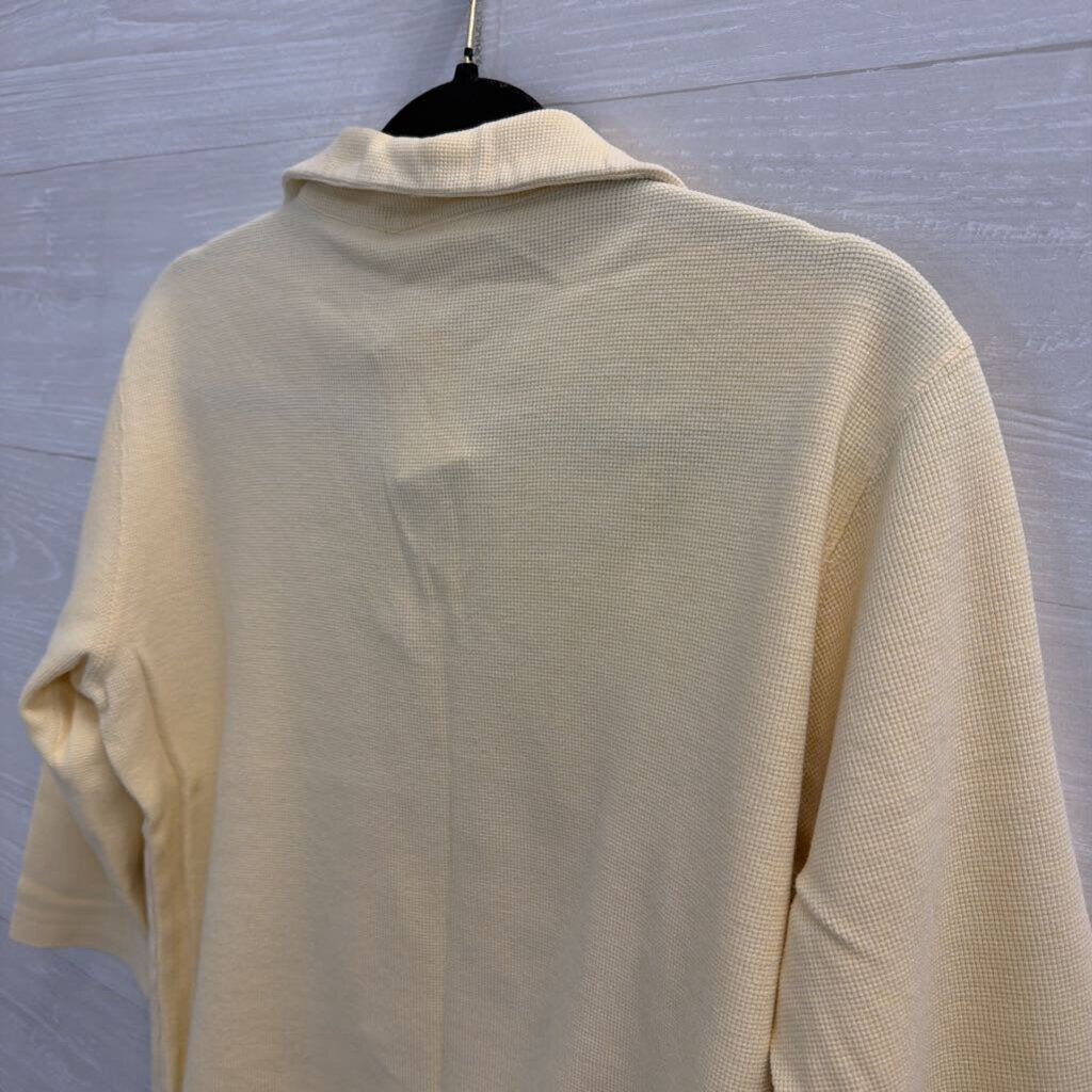 Vintage Liz Claiborne Yellow Textured Long Sleeve Top Large