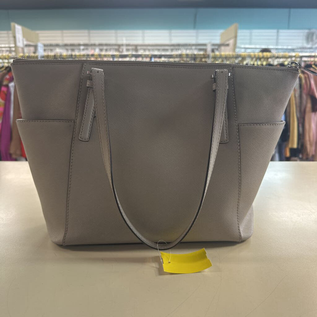 Michael Kors Grey Leather Tote Shoulder Purse
