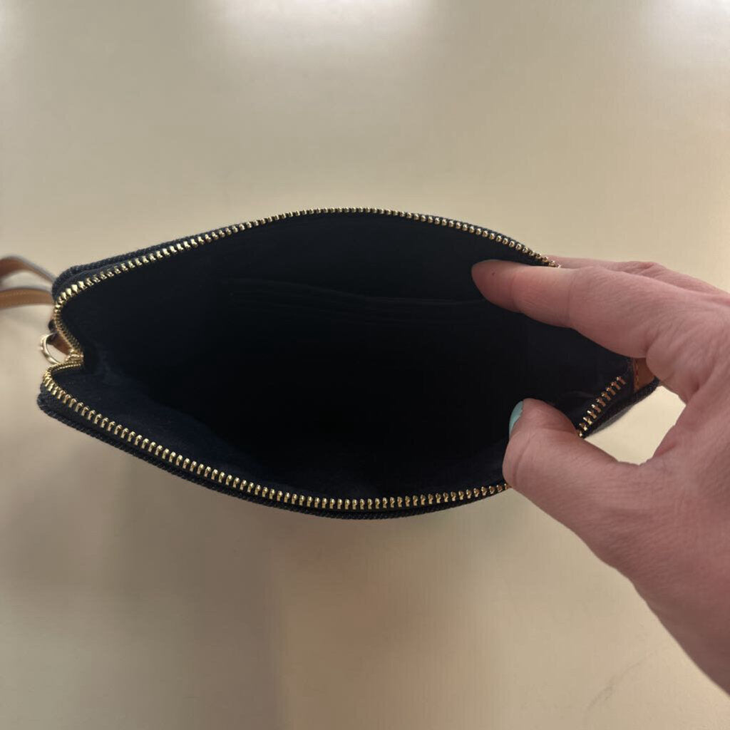 Coach Blue Denim Corner Zip Wristlet