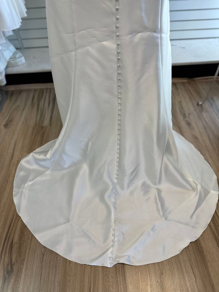 David's Bridal Ivory Off Shoulder Embellished 24W