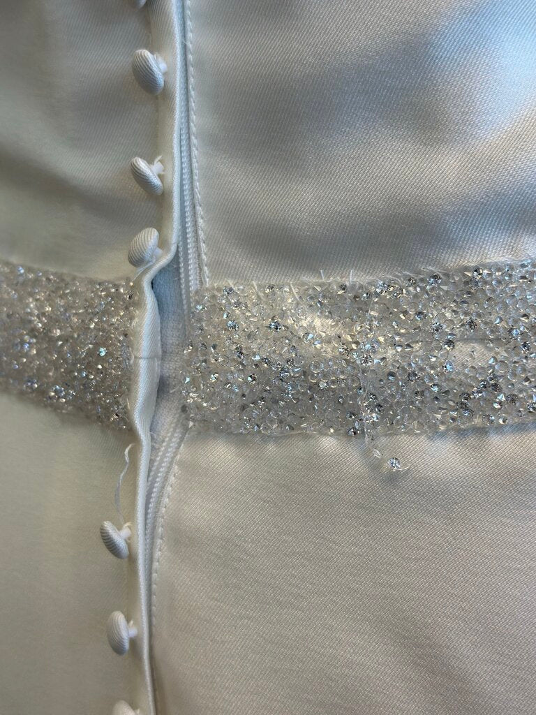 David's Bridal Ivory Off Shoulder Embellished 24W