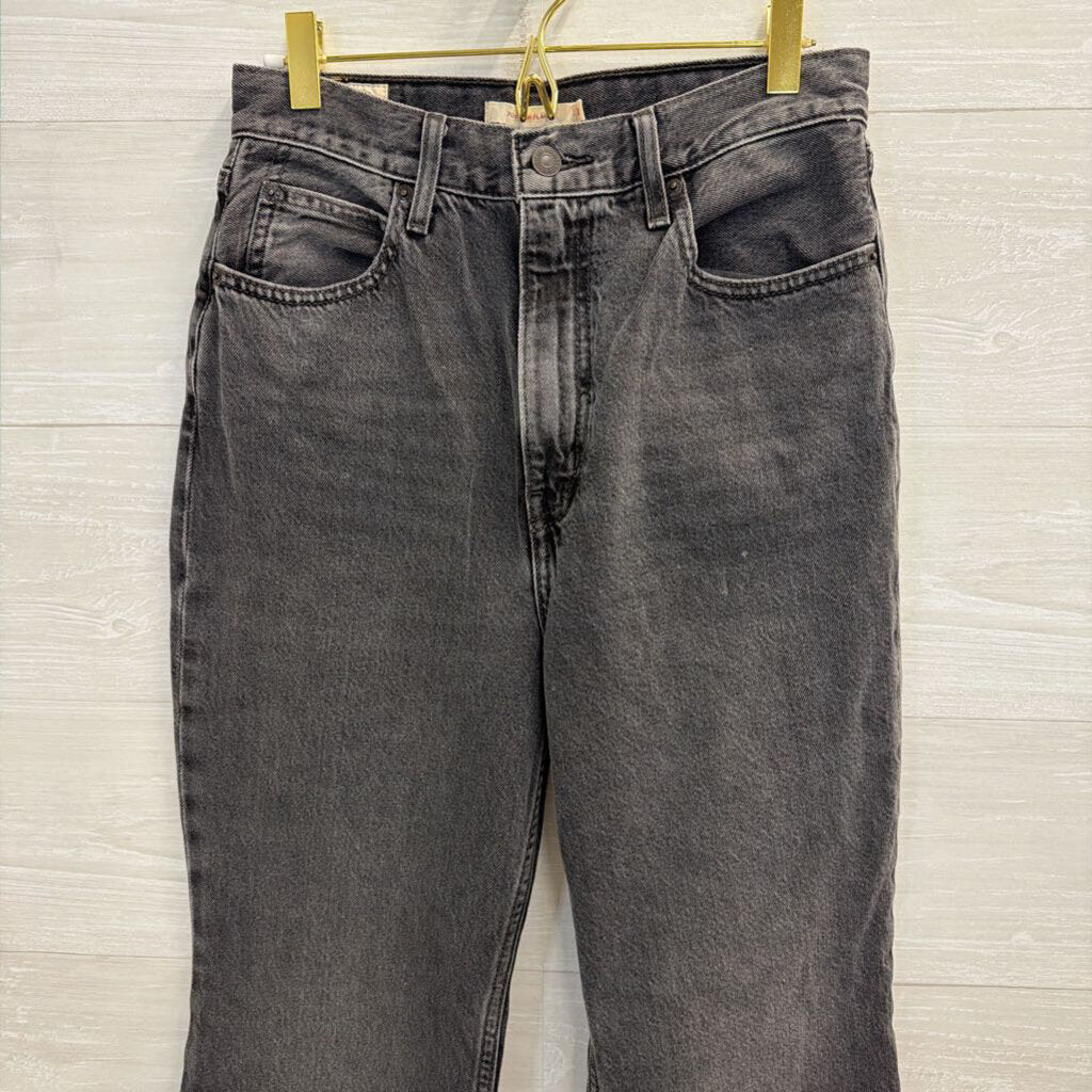 Levi Black 70s High Flare Denim Jeans 28