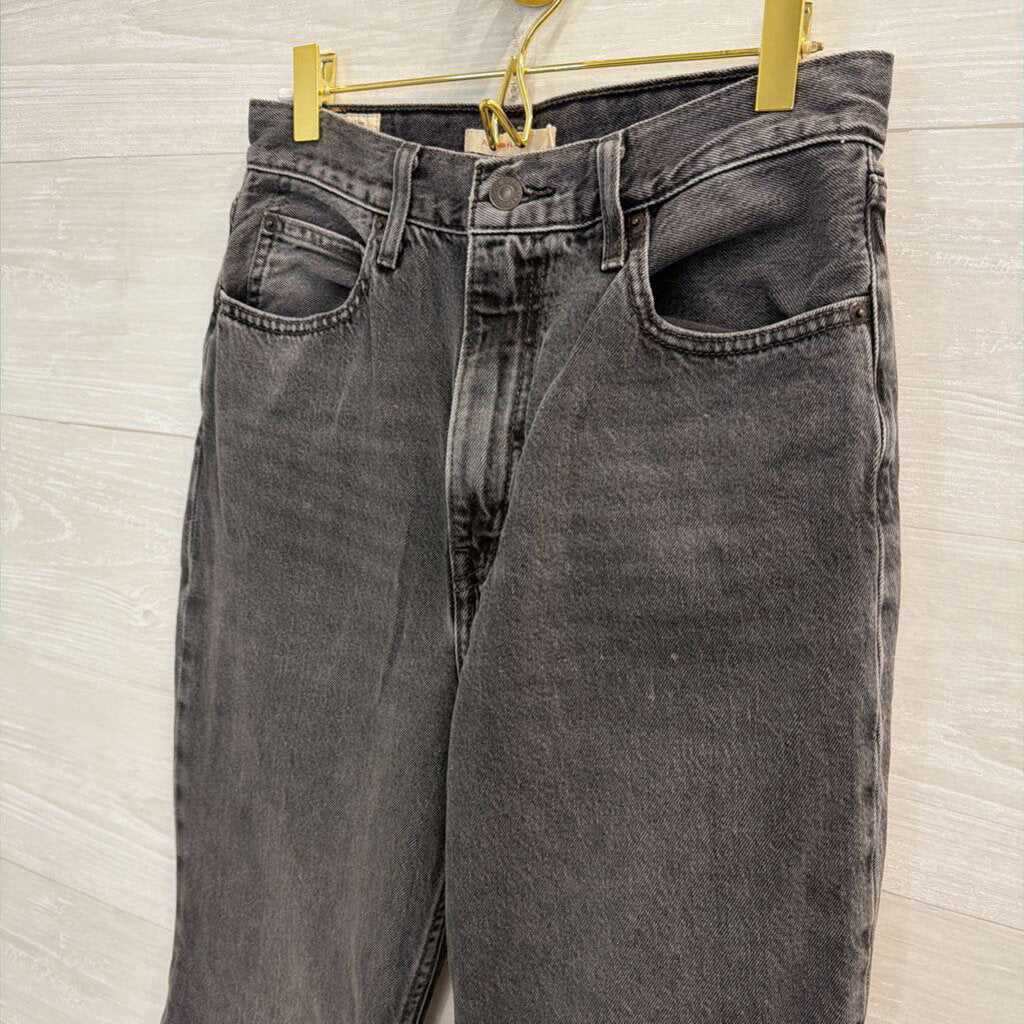 Levi Black 70s High Flare Denim Jeans 28