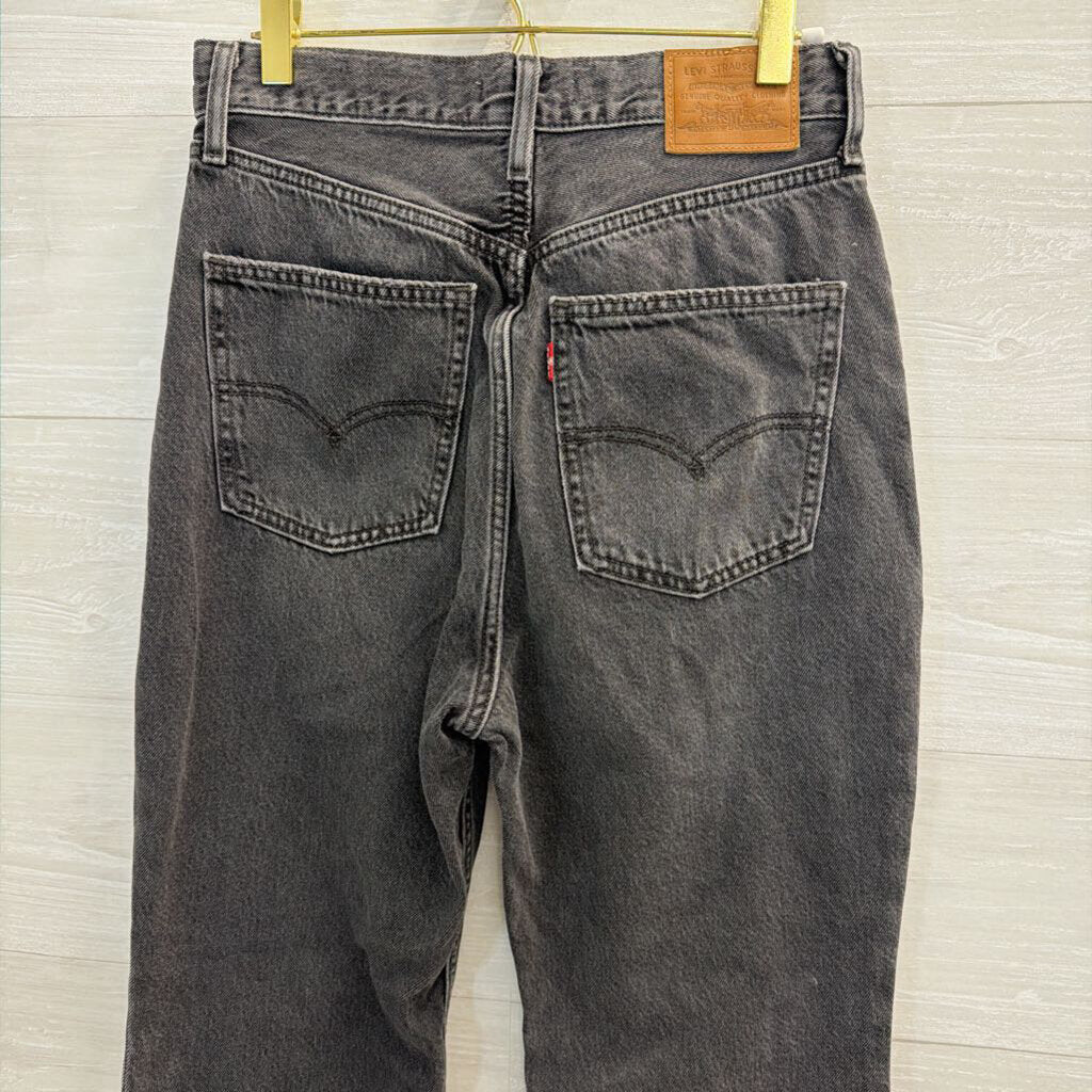 Levi Black 70s High Flare Denim Jeans 28