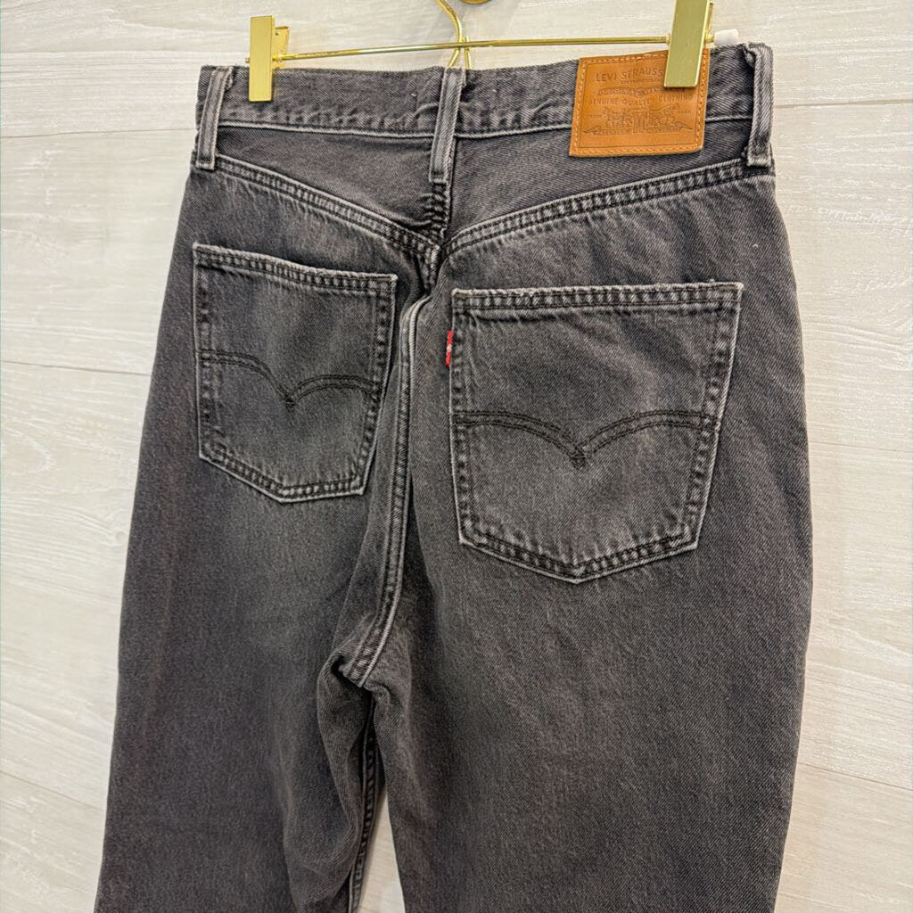 Levi Black 70s High Flare Denim Jeans 28