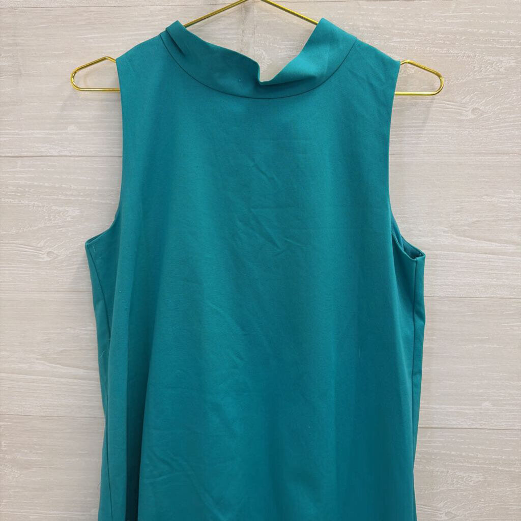 LaRoqueBlue High Neck Ruffle Hem Libba Dress Medium