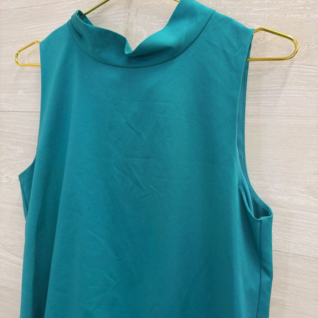 LaRoqueBlue High Neck Ruffle Hem Libba Dress Medium