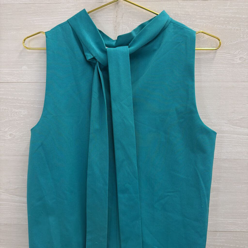 LaRoqueBlue High Neck Ruffle Hem Libba Dress Medium