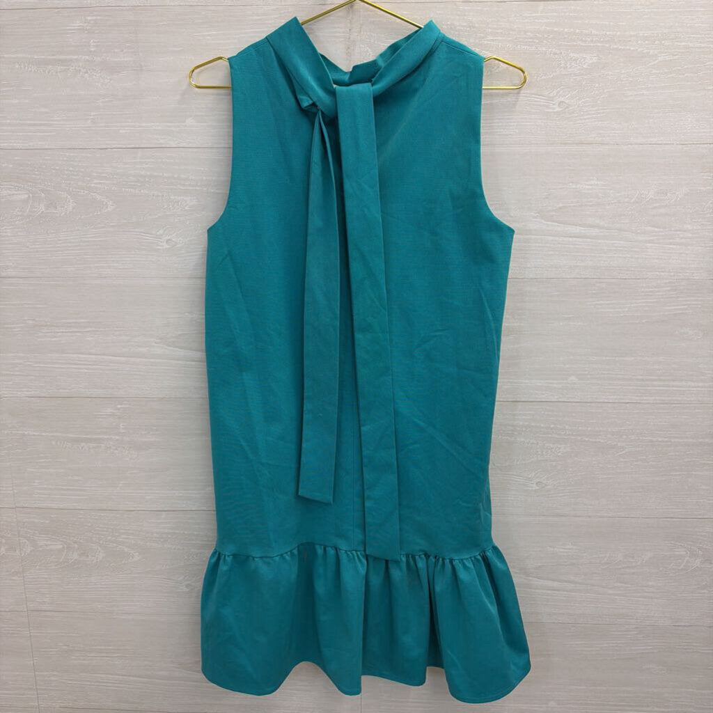 LaRoqueBlue High Neck Ruffle Hem Libba Dress Medium