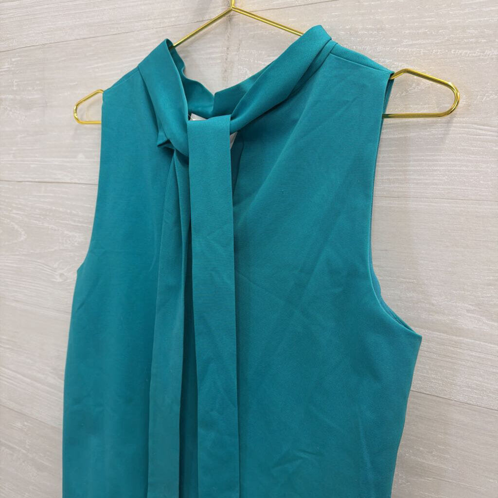 LaRoqueBlue High Neck Ruffle Hem Libba Dress Medium