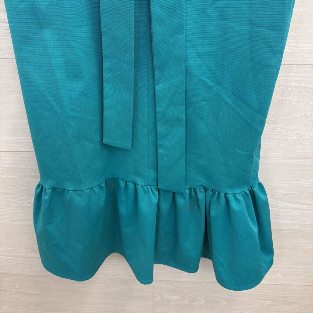 LaRoqueBlue High Neck Ruffle Hem Libba Dress Medium