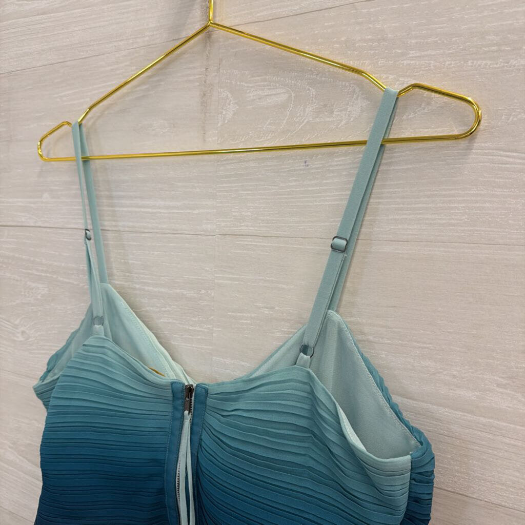 Ramy Brook Blue Pleated Ombre Cropped Tank Top 6