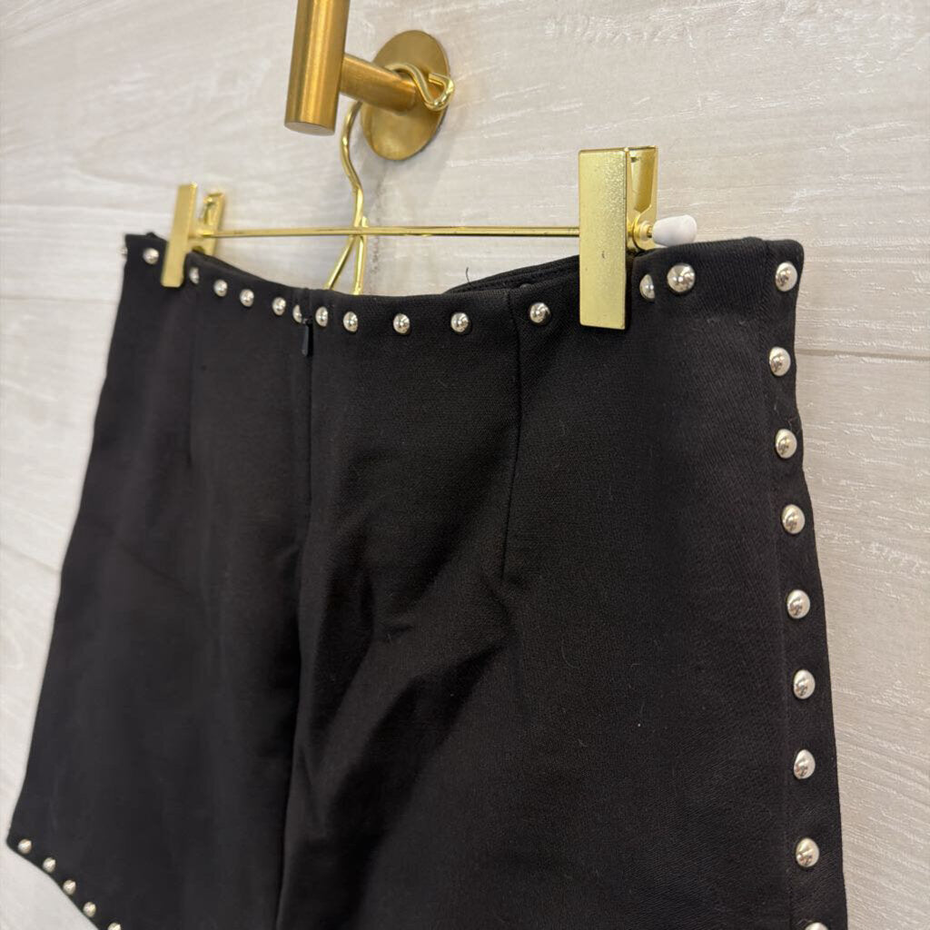 Helmut Lang Black/ Silver Studded Mini Skirt 2