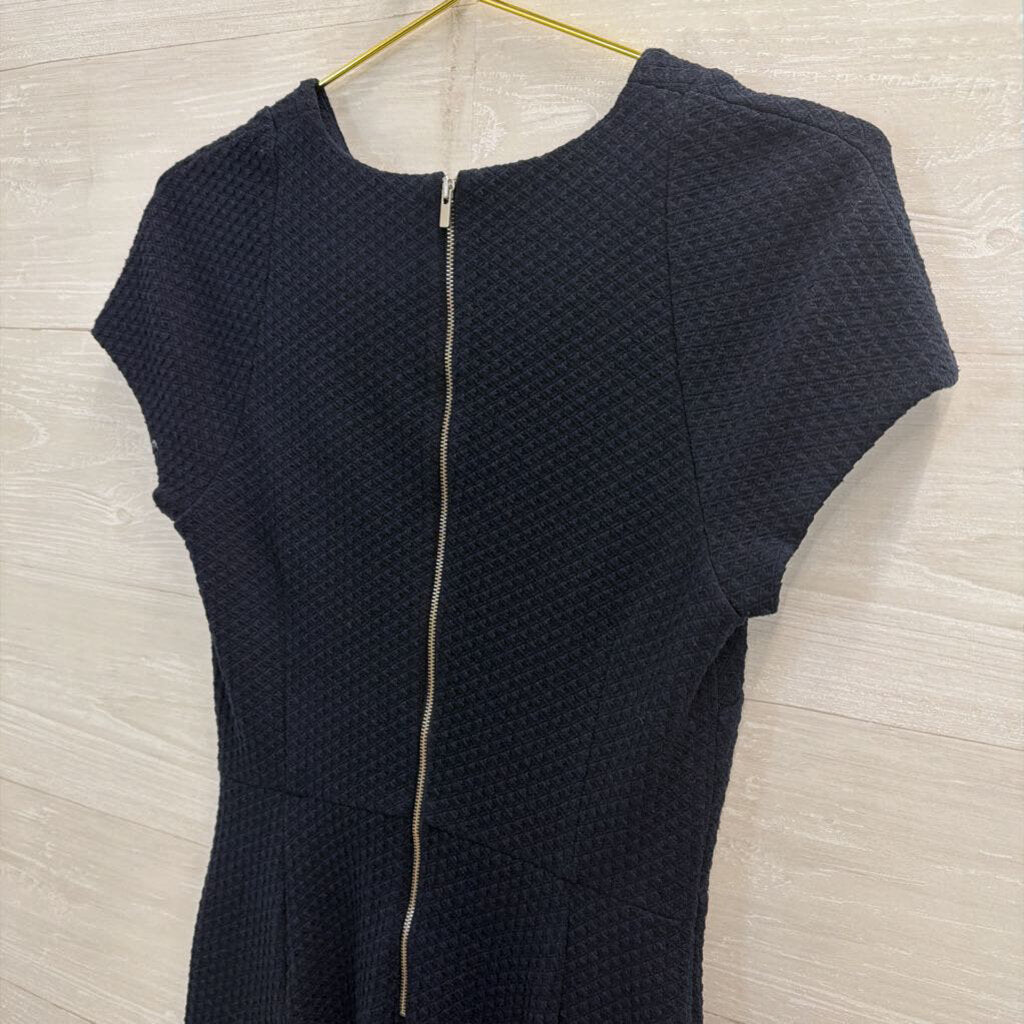 Banana Republic Navy Textured Short Sleeve Dress 4